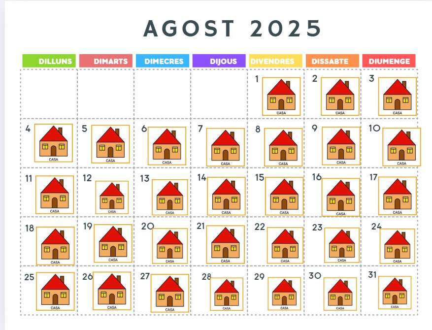 Calendari estiu 2025 